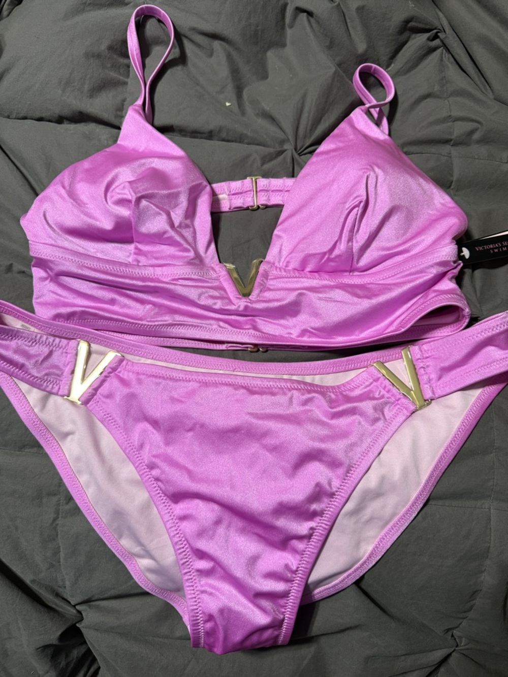Victoria's Secret Metallic Lilac Bikini Set